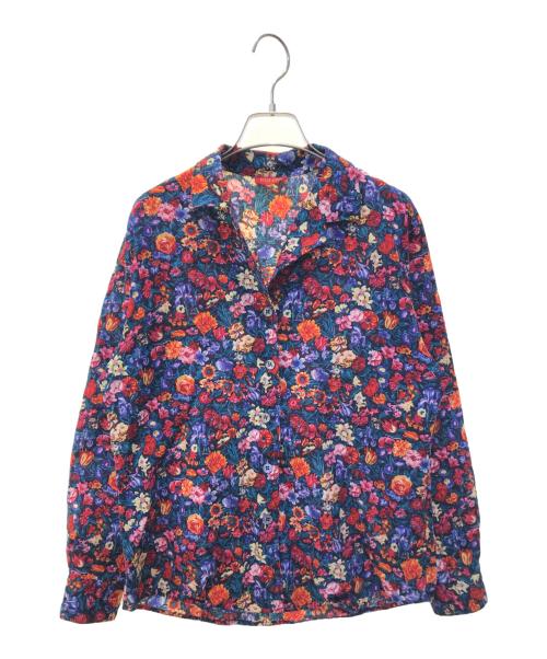 KENZO（ケンゾー）KENZO (ケンゾー) 花柄ウールシャツ　3022042 ネイビー サイズ:Mの古着・服飾アイテム