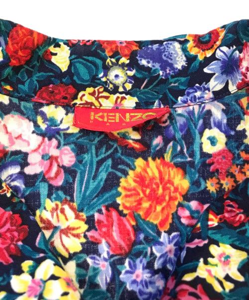 KENZO（ケンゾー）KENZO (ケンゾー) 花柄ウールシャツ　3022042 ネイビー サイズ:Mの古着・服飾アイテム