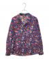 KENZO（ケンゾー）の古着「花柄ウールシャツ　3022042」｜ネイビー