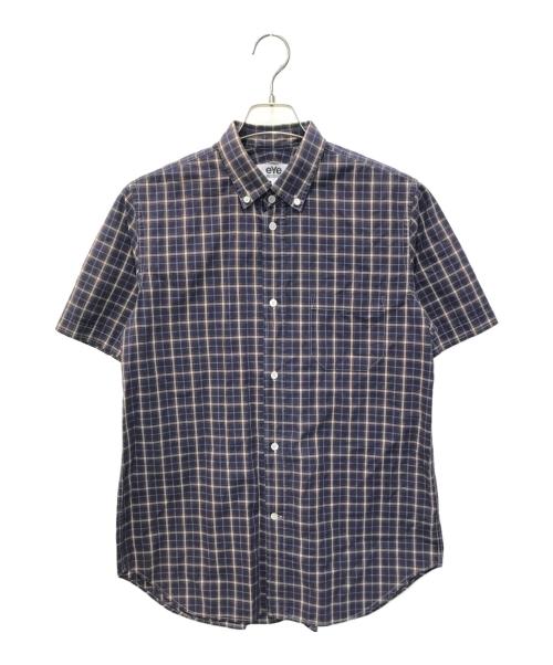 eYe COMME des GARCONS JUNYAWATANABE MAN（アイ コム デ ギャルソン ジュンヤ ワタナベ マン）eYe COMME des GARCONS JUNYAWATANABE MAN (アイ コム デ ギャルソン ジュンヤ ワタナベ マン) チェックシャツ　WI-B912 ネイビー サイズ:Lの古着・服飾アイテム