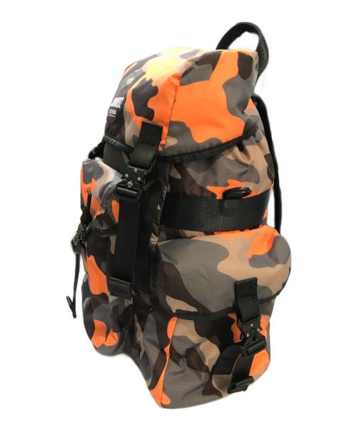 DSQUARED2（ディースクエアード）DSQUARED2 (ディースクエアード) テクニカルリップストップバックパック オレンジ×ブラックの古着・服飾アイテム
