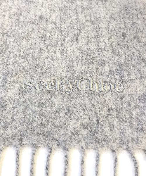 SEE BY CHLOE（シーバイクロエ）SEE BY CHLOE (シーバイクロエ) カシミヤストール グレーの古着・服飾アイテム