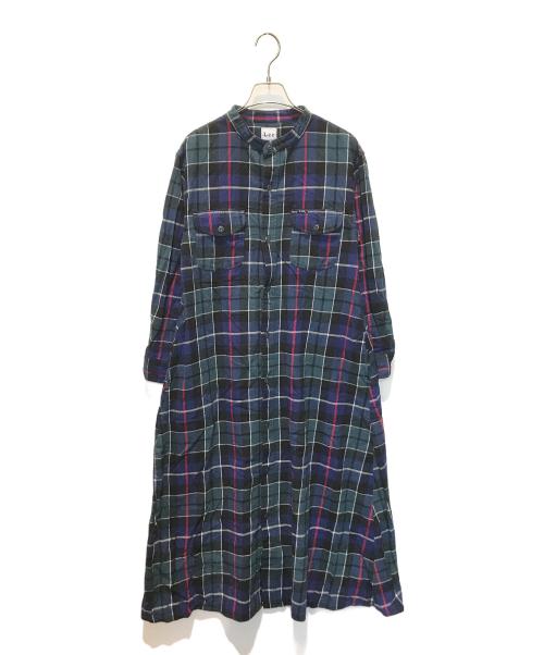 LEE（リー）LEE (リー) SHIPS any (シップスエニィ) チェックシャツワンピース ネイビー サイズ:FREEの古着・服飾アイテム