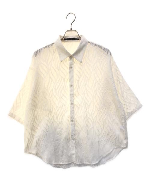 NO ID.（ノーアイディー）NO ID. (ノーアイディー) ハーフスリーブシアーBIG-SH　855006-798S ホワイト サイズ:ONEの古着・服飾アイテム