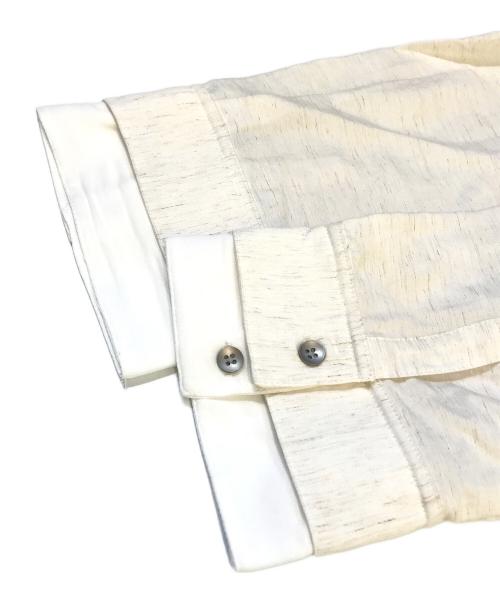 NO ID.（ノーアイディー）NO ID. (ノーアイディー) バンドカラーチェンジングロングシアーSH　454006-787S ホワイト サイズ:2の古着・服飾アイテム