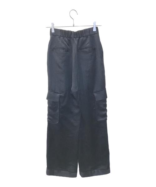 emmi atelier（エミアトリエ）emmi atelier (エミアトリエ) シャイニーアセテートカーゴパンツ ブラックの古着・服飾アイテム