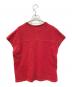 blurhms (ブラームス) コットンシルクネップフットボールフレンチスリーブTシャツ　BHSW24S10 レッド：3000円