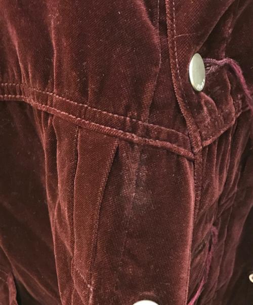 jieda（ジエダ）jieda (ジエダ) VELVET G JACKET　Jie-21W-JK08-C レッド サイズ:1の古着・服飾アイテム