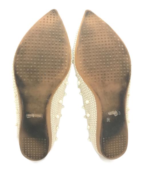 offen（オッフェン）offen (オッフェン) パールフラットシューズ ベージュ サイズ:38の古着・服飾アイテム