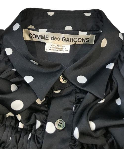 COMME des GARCONS（コムデギャルソン）COMME des GARCONS (コムデギャルソン) フリルドットシャツ　GN-B030 ブラック サイズ:Sの古着・服飾アイテム