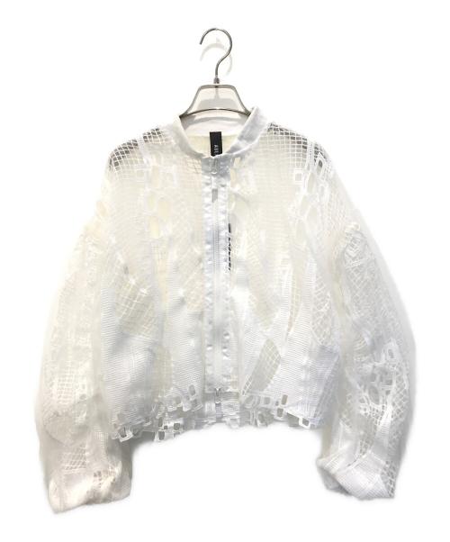 AULA AILA（アウラアイラ）AULA AILA (アウラアイラ) レースブルゾン　1231-02026 ホワイト 未使用品の古着・服飾アイテム