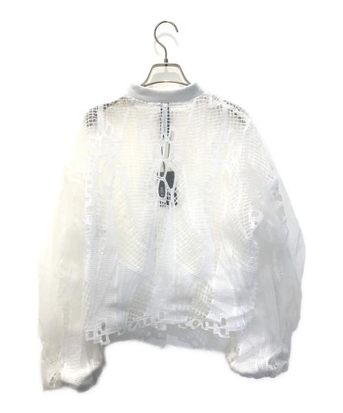 AULA AILA（アウラアイラ）AULA AILA (アウラアイラ) レースブルゾン　1231-02026 ホワイト 未使用品の古着・服飾アイテム