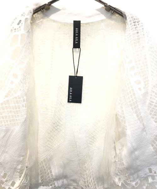 AULA AILA（アウラアイラ）AULA AILA (アウラアイラ) レースブルゾン　1231-02026 ホワイト 未使用品の古着・服飾アイテム