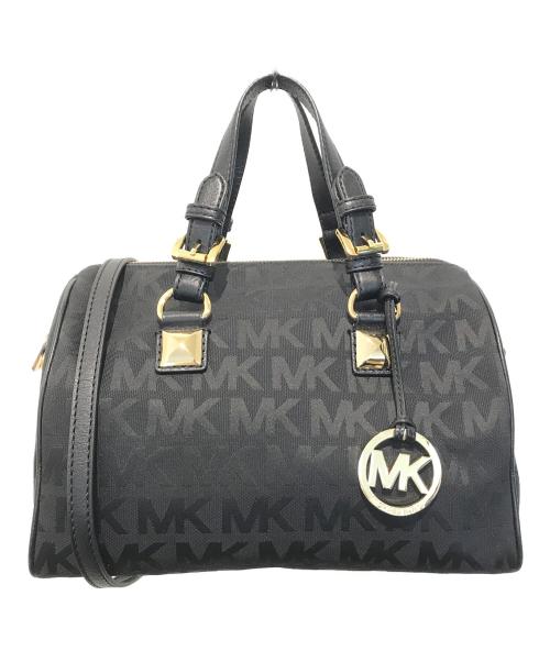 MICHAEL KORS（マイケル・コース）MICHAEL KORS (マイケルコース) モノグラムミニボストンバッグ　35H4GGYS2J ブラックの古着・服飾アイテム