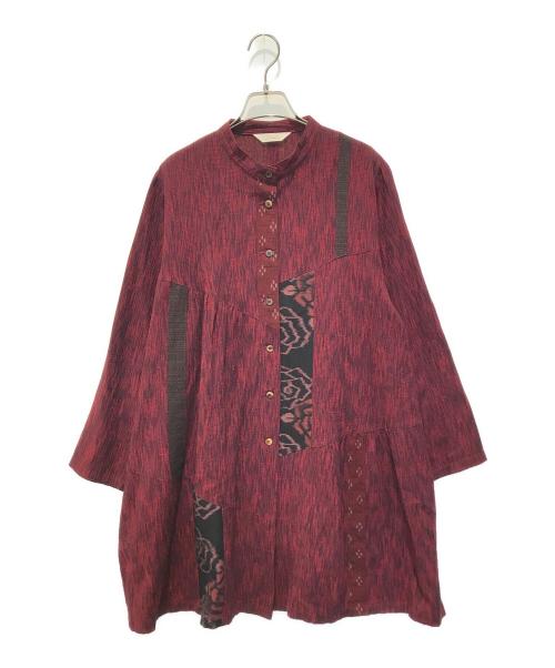 彩藍（アイサイ）彩藍 (アイサイ) シャツ レッド サイズ:表記無しの古着・服飾アイテム