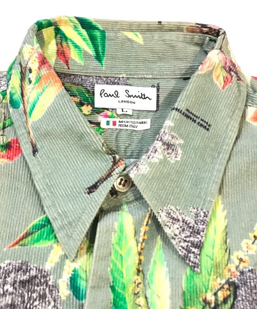 PAUL SMITH（ポールスミス）PAUL SMITH (ポールスミス) シャツ　C-CS 301 グリーン サイズ:Lの古着・服飾アイテム