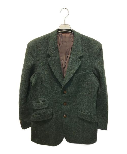 PAUL SMITH（ポールスミス）Paul Smith (ポールスミス) Harris Tweed (ハリスツイード) テーラードジャケット グリーン サイズ:Ｌの古着・服飾アイテム