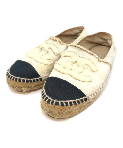 CHANEL（シャネル）CHANEL (シャネル) エスパドリーユ ベージュ サイズ:36の古着・服飾アイテム