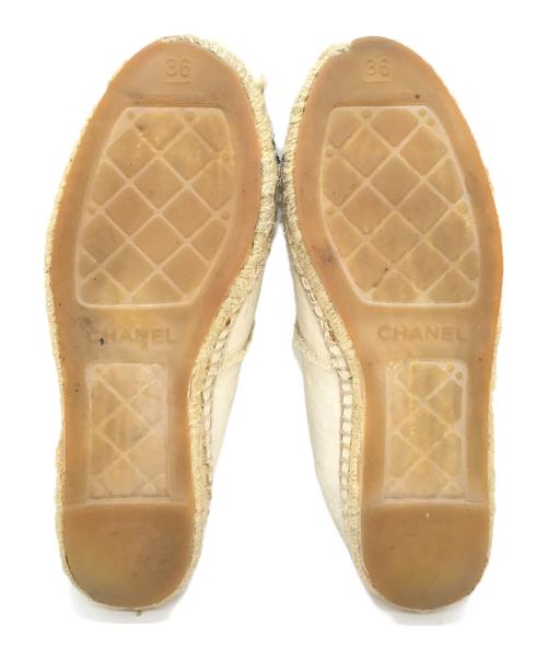 CHANEL（シャネル）CHANEL (シャネル) エスパドリーユ ベージュ サイズ:36の古着・服飾アイテム
