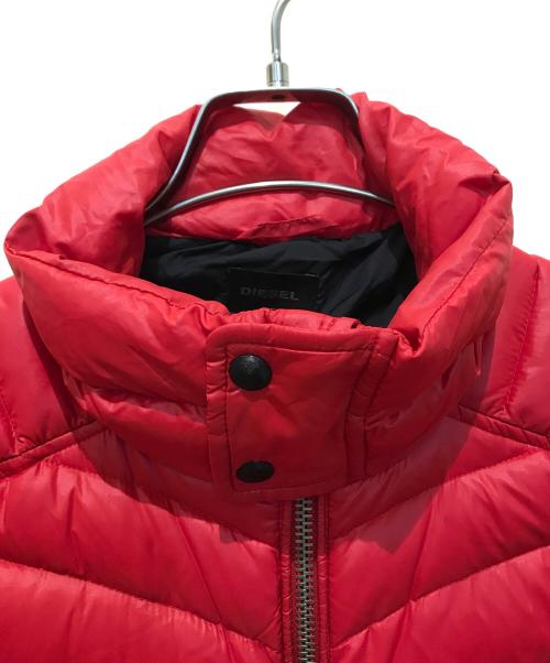 DIESEL（ディーゼル）DIESEL (ディーゼル) ダウンジャケット レッド サイズ:Sの古着・服飾アイテム