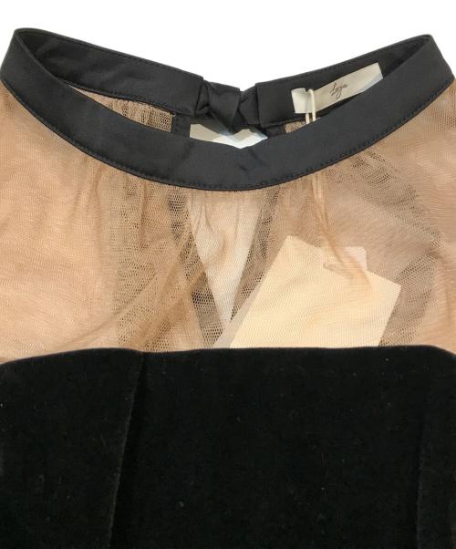 LeJa（レジャ）leja (レジャ) バックリボン美脚効果シアー切り替えマーメイドフレアドレスワンピース ブラック サイズ:S 未使用品の古着・服飾アイテム