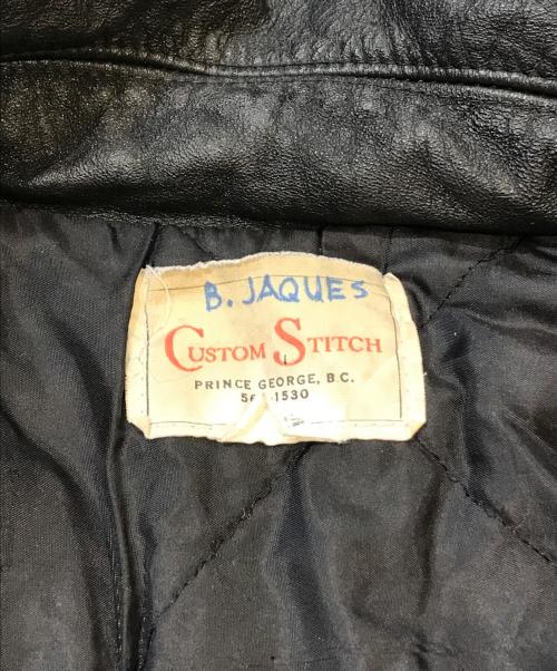 custom stitch（カスタムスティッチ）custom stitch (カスタムスティッチ) スタジャン ブラック サイズ:MEDIUMの古着・服飾アイテム