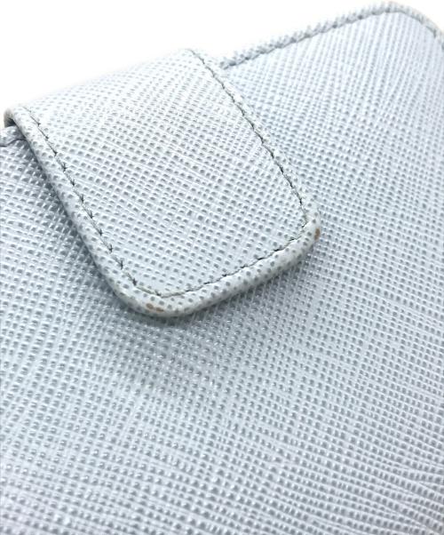 PRADA（プラダ）PRADA (プラダ) 2つ折り財布　1ML018 ライトブルーの古着・服飾アイテム