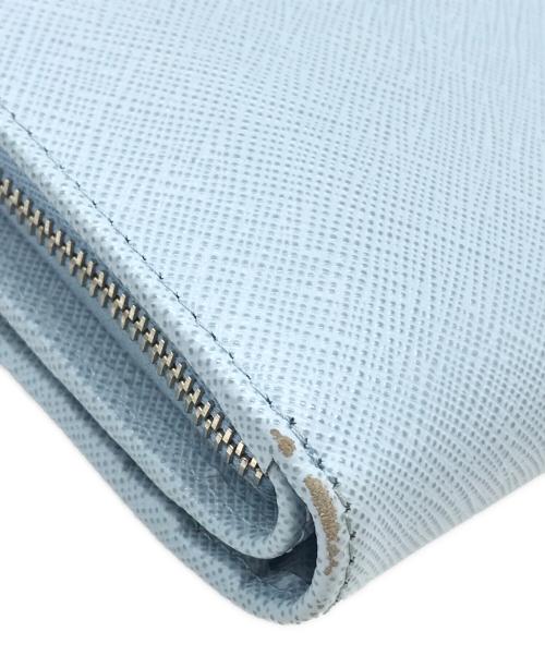 PRADA（プラダ）PRADA (プラダ) 2つ折り財布　1ML018 ライトブルーの古着・服飾アイテム