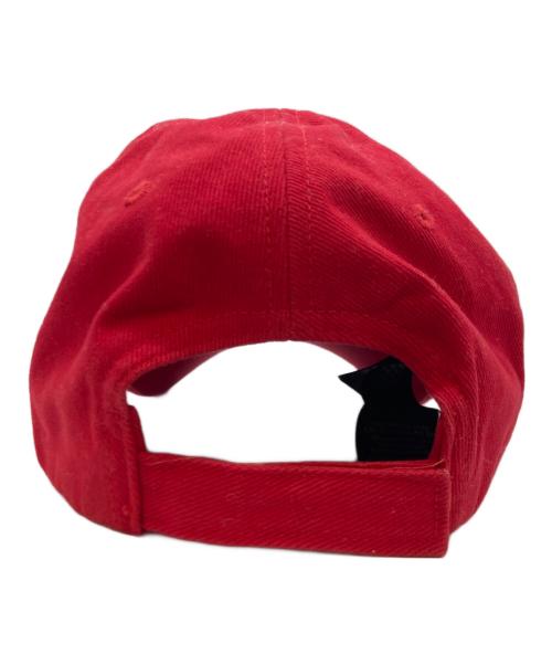 BALENCIAGA（バレンシアガ）BALENCIAGA (バレンシアガ) ロゴ刺繍キャップ レッドの古着・服飾アイテム