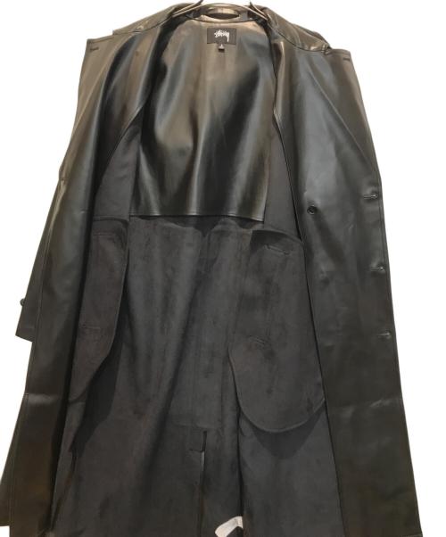 stussy（ステューシー）stussy (ステューシー) Double Breasted Trench Coat　115800 ブラック サイズ:Sの古着・服飾アイテム