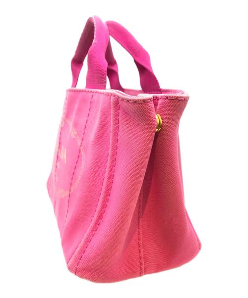 PRADA（プラダ）PRADA (プラダ) ハンドバッグ　カナパ ピンクの古着・服飾アイテム