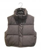 ZARAザラ）の古着「中綿ショート丈ベスト」｜ブラウン