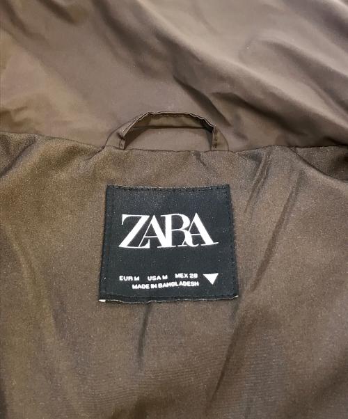 ZARA（ザラ）ZARA (ザラ) 中綿ショート丈ベスト ブラウン サイズ:Mの古着・服飾アイテム
