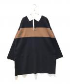 ARPEGE STORYアルページュストーリー）の古着「ラガーニットワンピース　15169000」｜ブラック×ブラウン