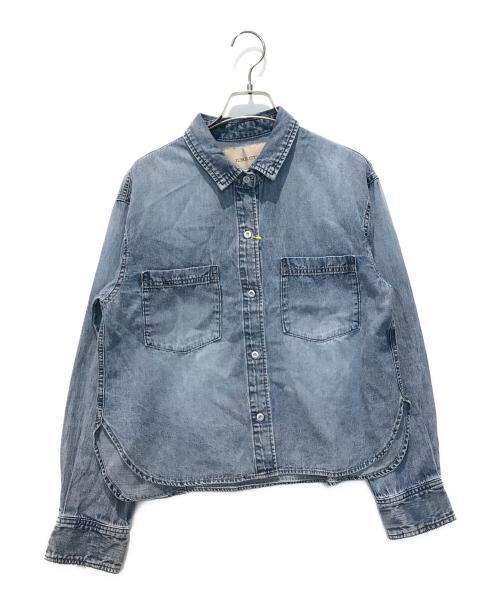 JUSGLITTY（ジャスグリッティー）JUSGLITTY (ジャスグリッティー) クロップドデニムシャツ　44114990 インディゴ サイズ:Sの古着・服飾アイテム