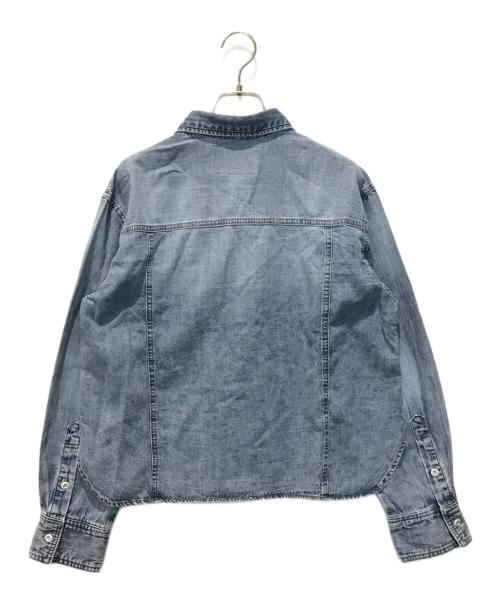 JUSGLITTY（ジャスグリッティー）JUSGLITTY (ジャスグリッティー) クロップドデニムシャツ　44114990 インディゴ サイズ:Sの古着・服飾アイテム