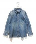 ARPEGE STORYアルページュストーリー）の古着「オーバーサイズデニムシャツ　14114830」｜インディゴ