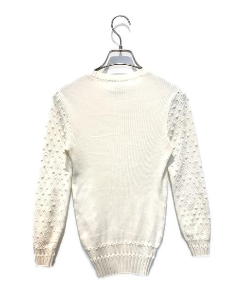 CHANEL（シャネル）CHANEL (シャネル) ココマークボタンコットンシルクニット　P58469K07659 ホワイト サイズ:36の古着・服飾アイテム