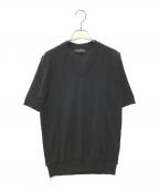 DOLCE & GABBANAドルチェ＆ガッバーナ）の古着「インサイドアウトVネックニット」｜ブラック