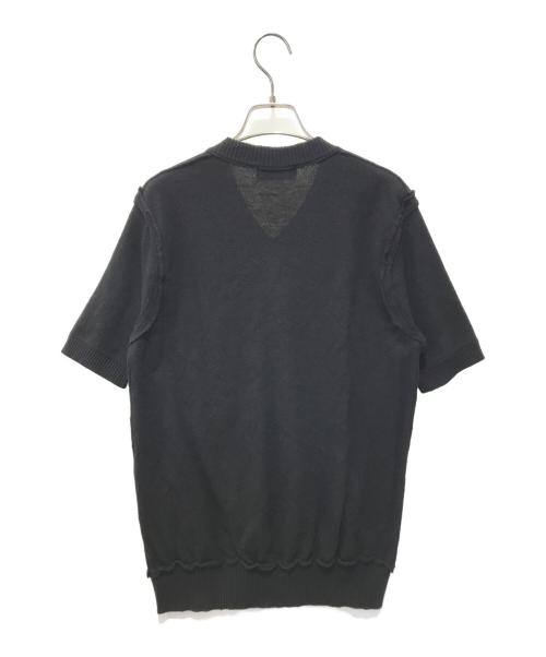 DOLCE & GABBANA（ドルチェ＆ガッバーナ）DOLCE & GABBANA (ドルチェ＆ガッバーナ) インサイドアウトVネックニット ブラック サイズ:Lの古着・服飾アイテム