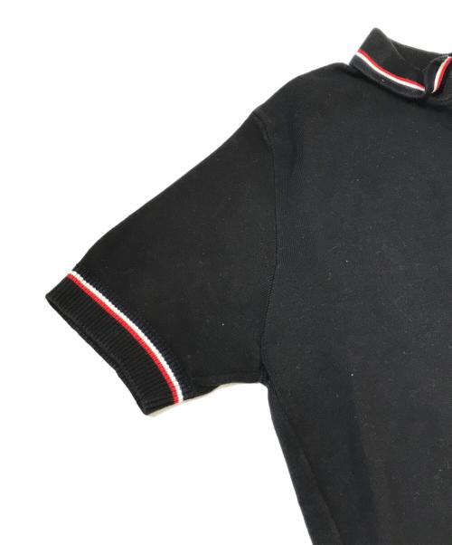 MONCLER（モンクレール）MONCLER (モンクレール) MAGLIA TRICOT POLO ブラック サイズ:Sの古着・服飾アイテム