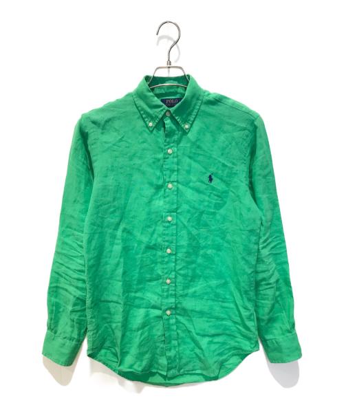 POLO RALPH LAUREN（ポロ・ラルフローレン）POLO RALPH LAUREN (ポロ・ラルフローレン) リネンシャツ グリーン サイズ:XSの古着・服飾アイテム
