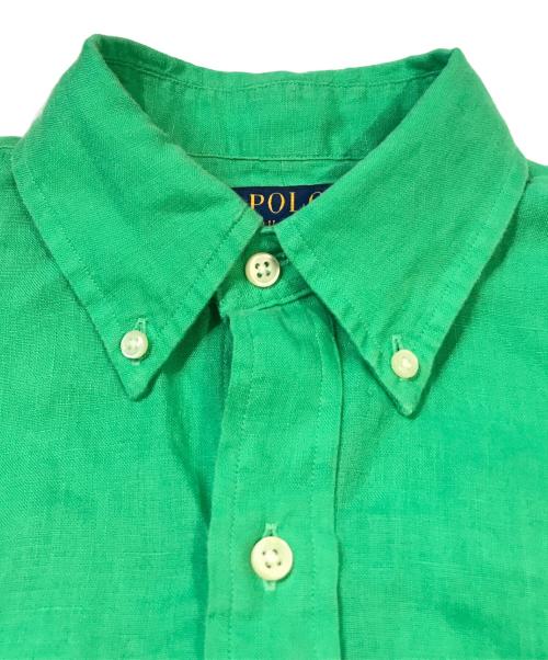 POLO RALPH LAUREN（ポロ・ラルフローレン）POLO RALPH LAUREN (ポロ・ラルフローレン) リネンシャツ グリーン サイズ:XSの古着・服飾アイテム