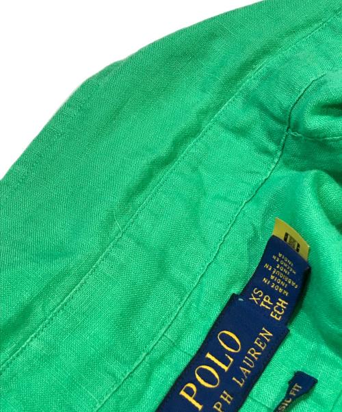 POLO RALPH LAUREN（ポロ・ラルフローレン）POLO RALPH LAUREN (ポロ・ラルフローレン) リネンシャツ グリーン サイズ:XSの古着・服飾アイテム