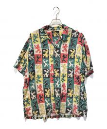Star OF HOLLYWOOD（スターオブハリウッド）の古着「HIGH DENSITY RAYON OPEN SHIRT “LION RAMPANT”」｜グリーン