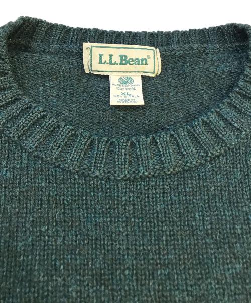 L.L.Bean（エルエルビーン）L.L.Bean (エルエルビーン) エルボーパッチニット グリーン サイズ:XLの古着・服飾アイテム