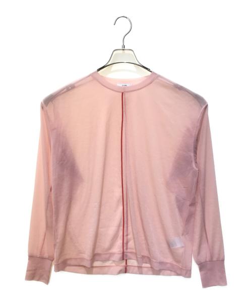 CLANE（クラネ）CLANE (クラネ) LINE SHEER L/S TOPS　12105-1102 ピンク サイズ:FREEの古着・服飾アイテム