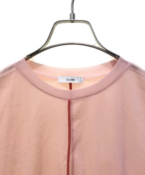 CLANE（クラネ）CLANE (クラネ) LINE SHEER L/S TOPS　12105-1102 ピンク サイズ:FREEの古着・服飾アイテム