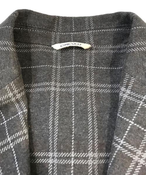 CIRCOLO 1901（チルコロ1901）CIRCOLO 1901 (チルコロ1901) チェックテーラードジャケット グレー サイズ:XLの古着・服飾アイテム