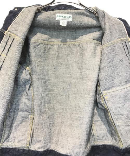 SASSAFRAS（ササフラス）SASSAFRAS (ササフラス) GARDENER R JACKET インディゴ サイズ:Sの古着・服飾アイテム